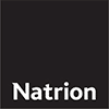 Black square with the word Natrion in bold white letters at the bottom left corner.