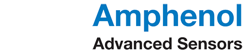 Amphenol Advanced Sensors logo with Amphenol in blue and Advanced Sensors in black, tailored for xEV battery systems on a white background.