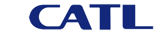 CATL logo in bold blue letters on a light background, representing innovation in xEV battery systems.