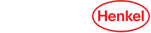 Henkel logo in red text inside a red oval on a white background, reflecting innovation in battery technology.