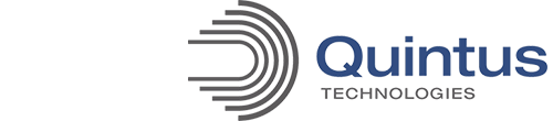 Logo with curved black lines forming a semicircle and the text Quintus TECHNOLOGIES in blue and grey, representing innovative battery tech.