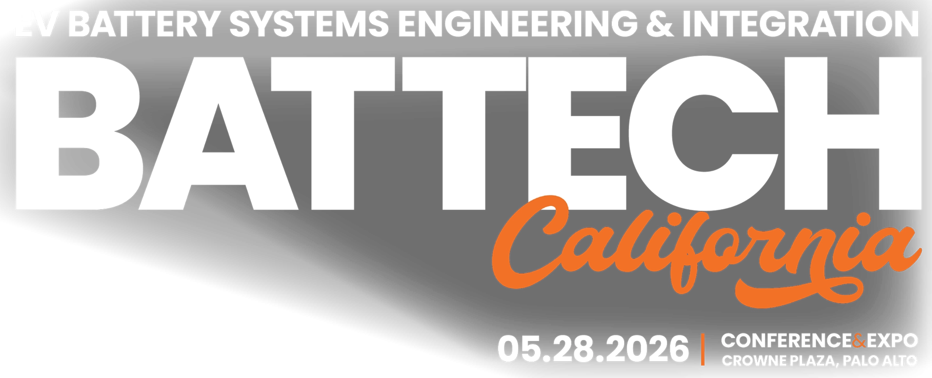BATTECH California EV battery conference graphic for 28 May 2026 at Crowne Plaza, Palo Alto.